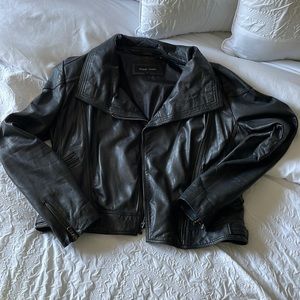 Black leather jacket